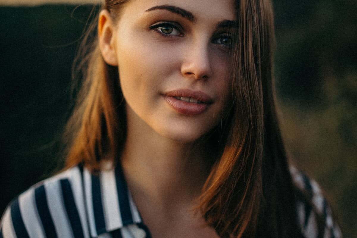 Calm portrait lit by warm, natural light