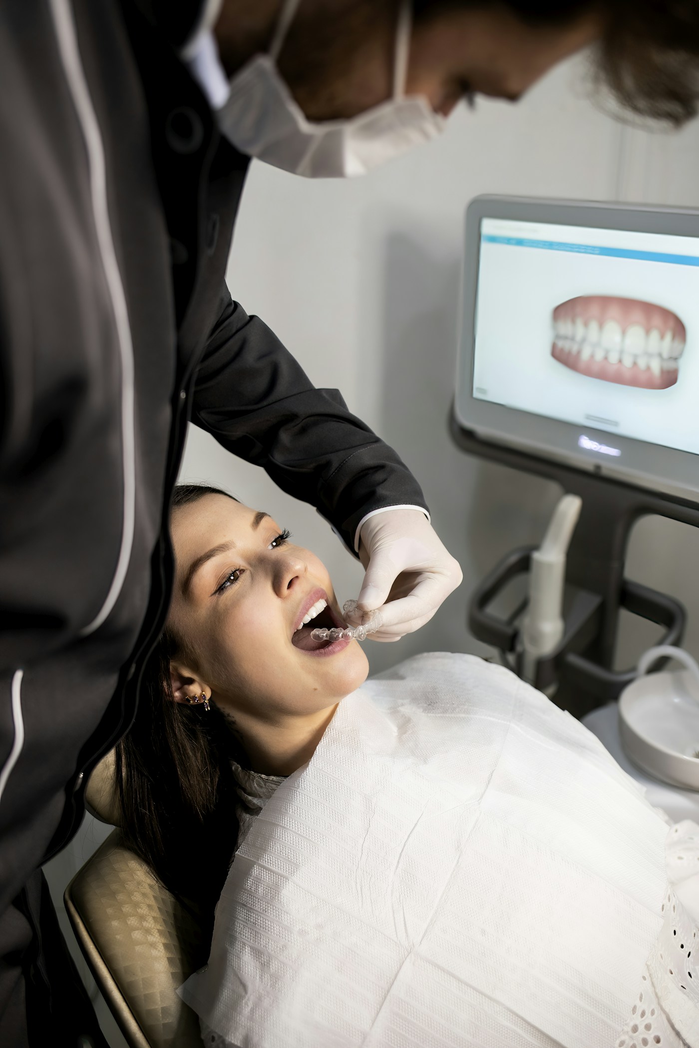 Relieved patient after dental emergency treatment