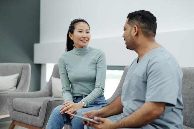 Patient reassured after consultation